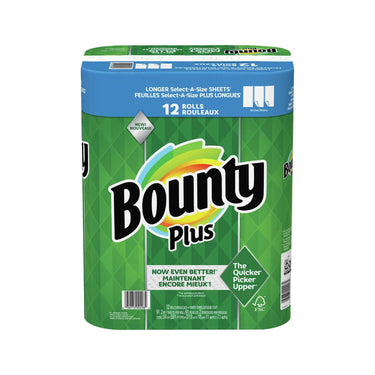 Image of Bounty Plus Select-A-Size Paper Towels 12-Pack - 1 x 6 Kilos